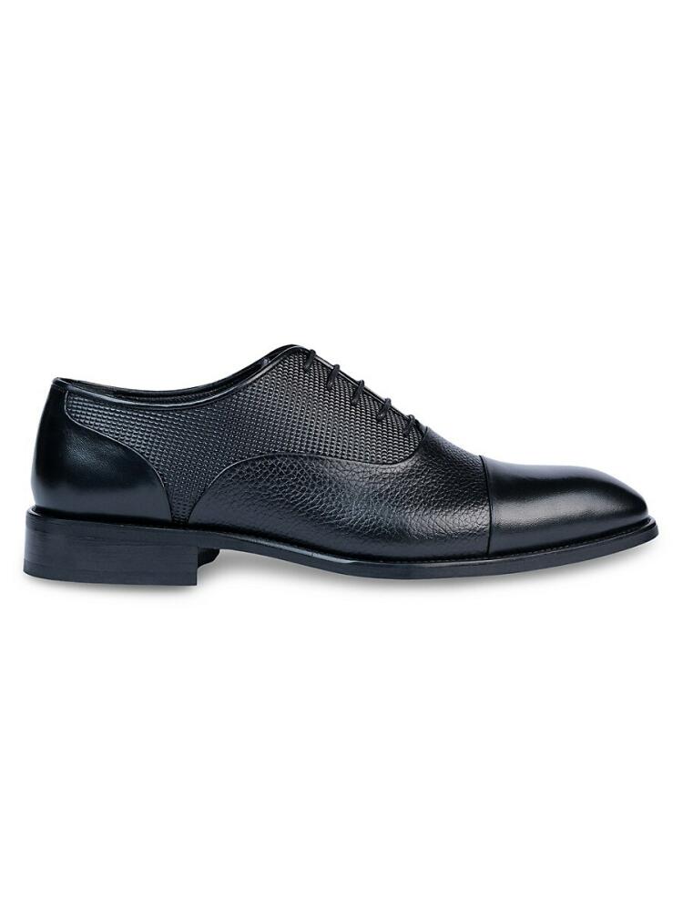 Vellapais Men's Leather Oxfords - Black Cover