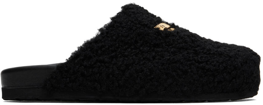 Moschino Black Shearling Slippers Cover