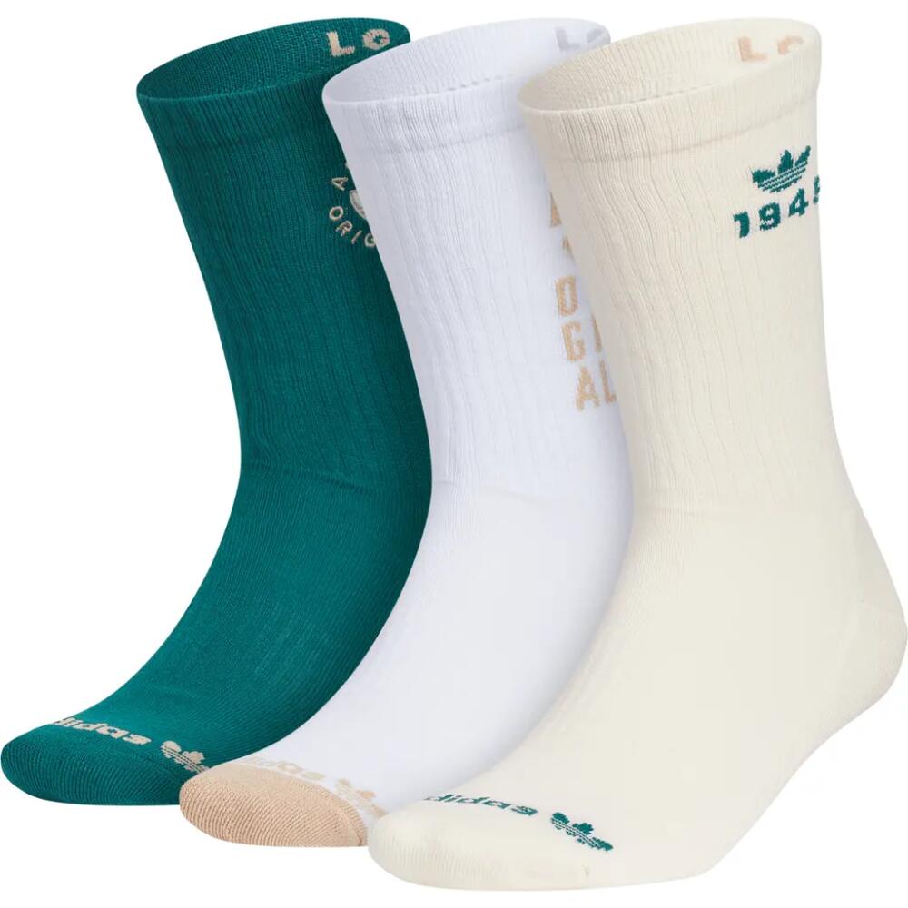 adidas Originals Energy Assorted 3-Pack Crew Socks in Teal/Beige/Wonder White Cover