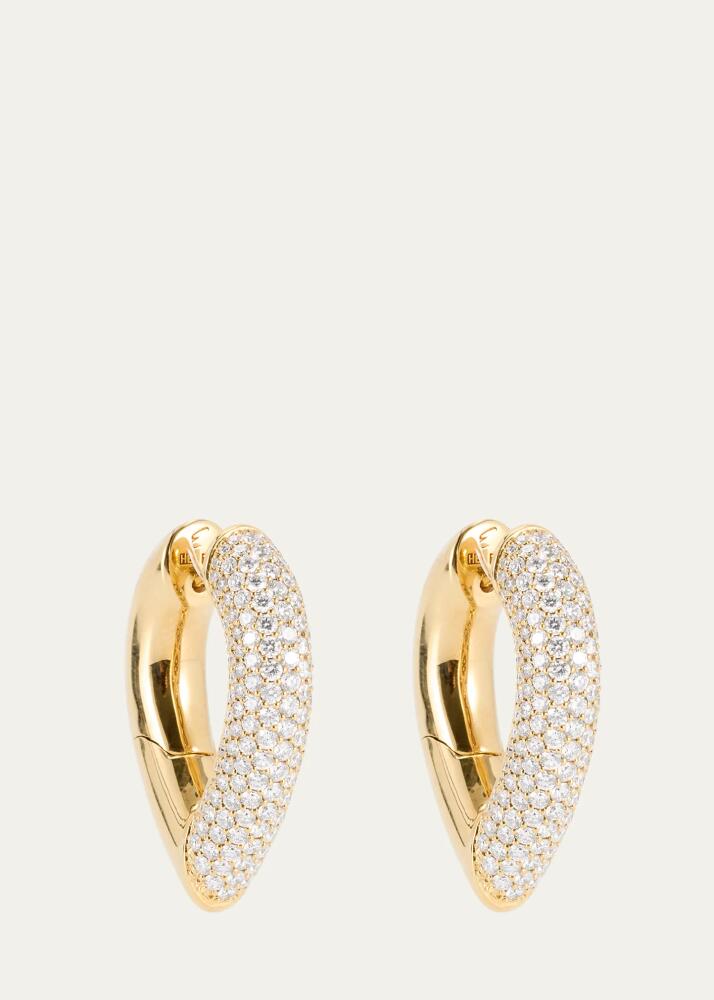 ENGELBERT The Drop Link Earrings Big, in Yellow Gold and White Diamonds Cover