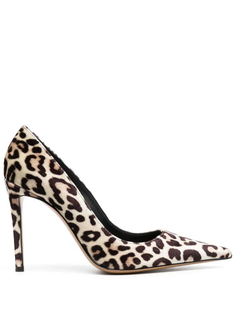 Alexandre Vauthier 110mm leopard-print leather pumps - Neutrals Cover