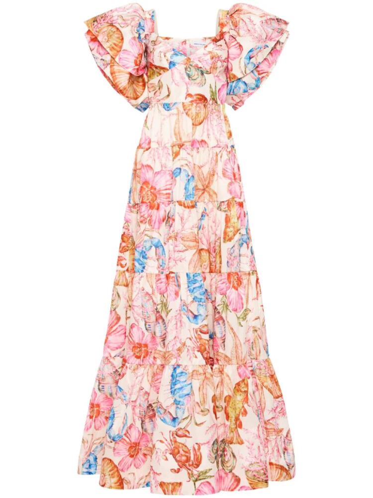 Rebecca Vallance Summer Seas floral-print gown - Pink Cover