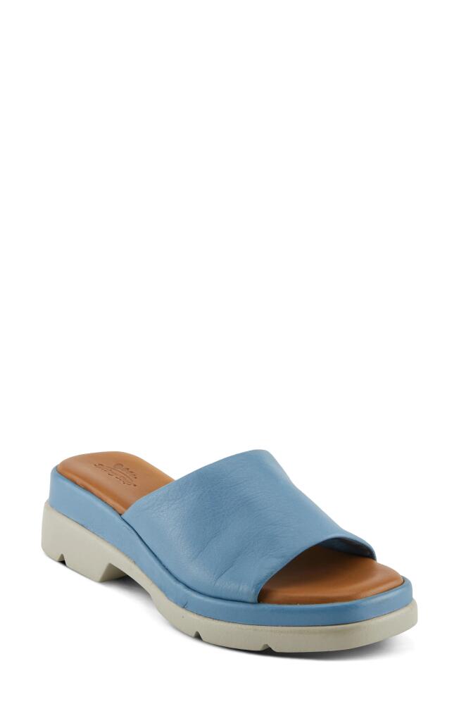 Spring Step Fire Island Platform Slide Sandal in Denim Blue Cover