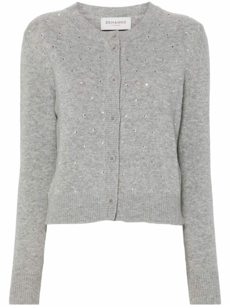 ERMANNO FIRENZE rhinestone-embellished cardigan - Grey Cover