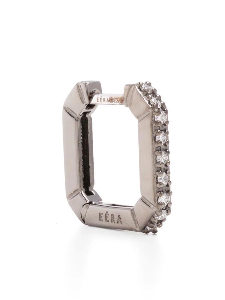 EÉRA 18kt gold Candy Mini diamond hoop earring - Silver Cover