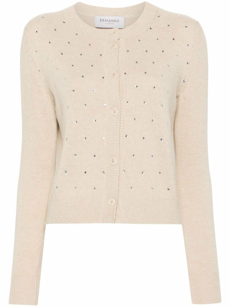 ERMANNO FIRENZE rhinestone-embellished cardigan - Neutrals Cover