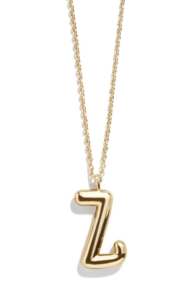 BaubleBar Bubble Initial Necklace in Gold Z Cover