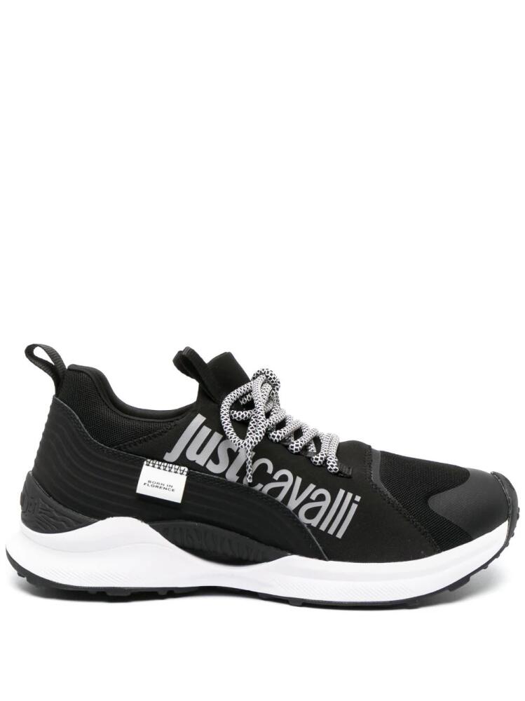 Just Cavalli logo-print lace-up sneakers - Black Cover