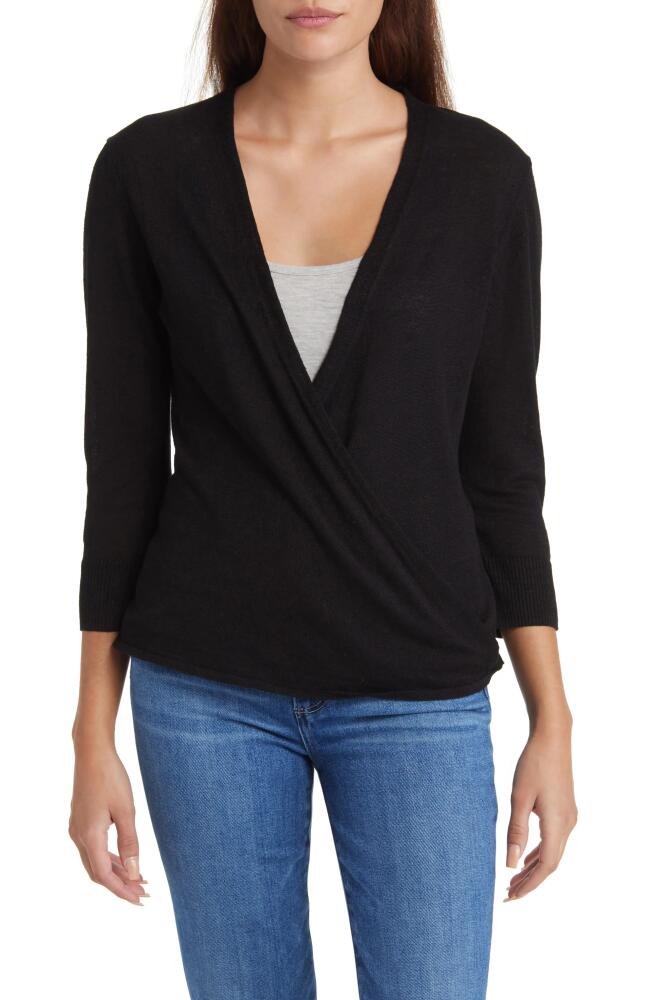 Tommy Bahama Addison Linen Blend Cardigan in Black Cover