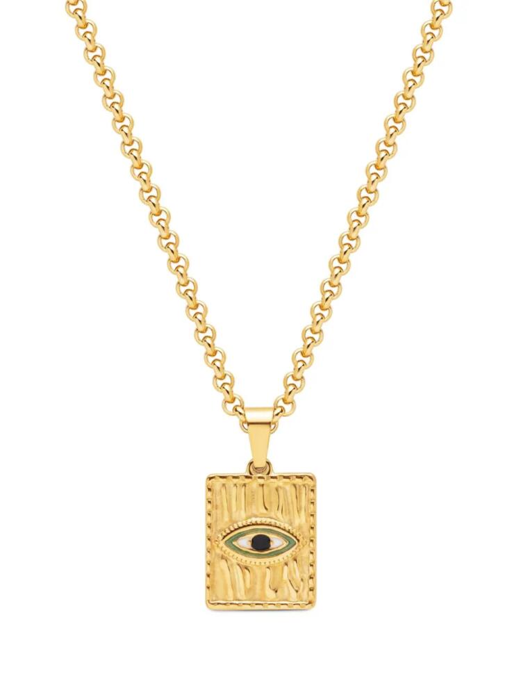 Nialaya Jewelry evil eye-motif pendant necklace - Gold Cover