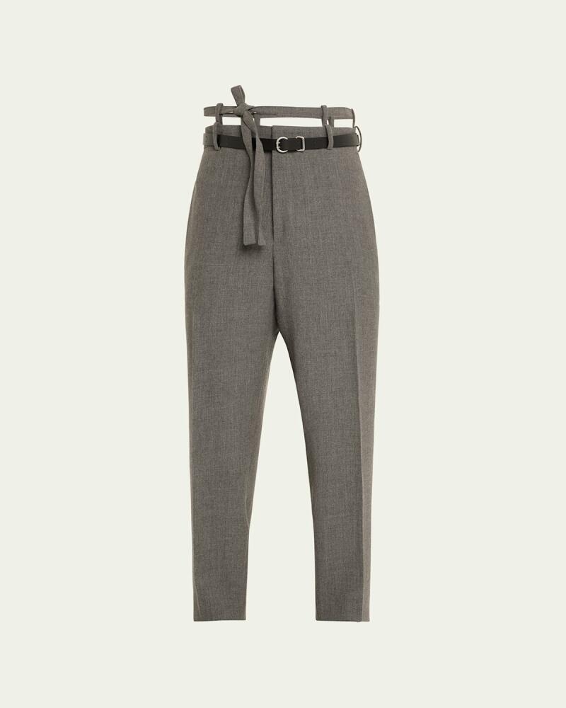 Jil Sander Men's Extended-Waist Wool Pants Cover