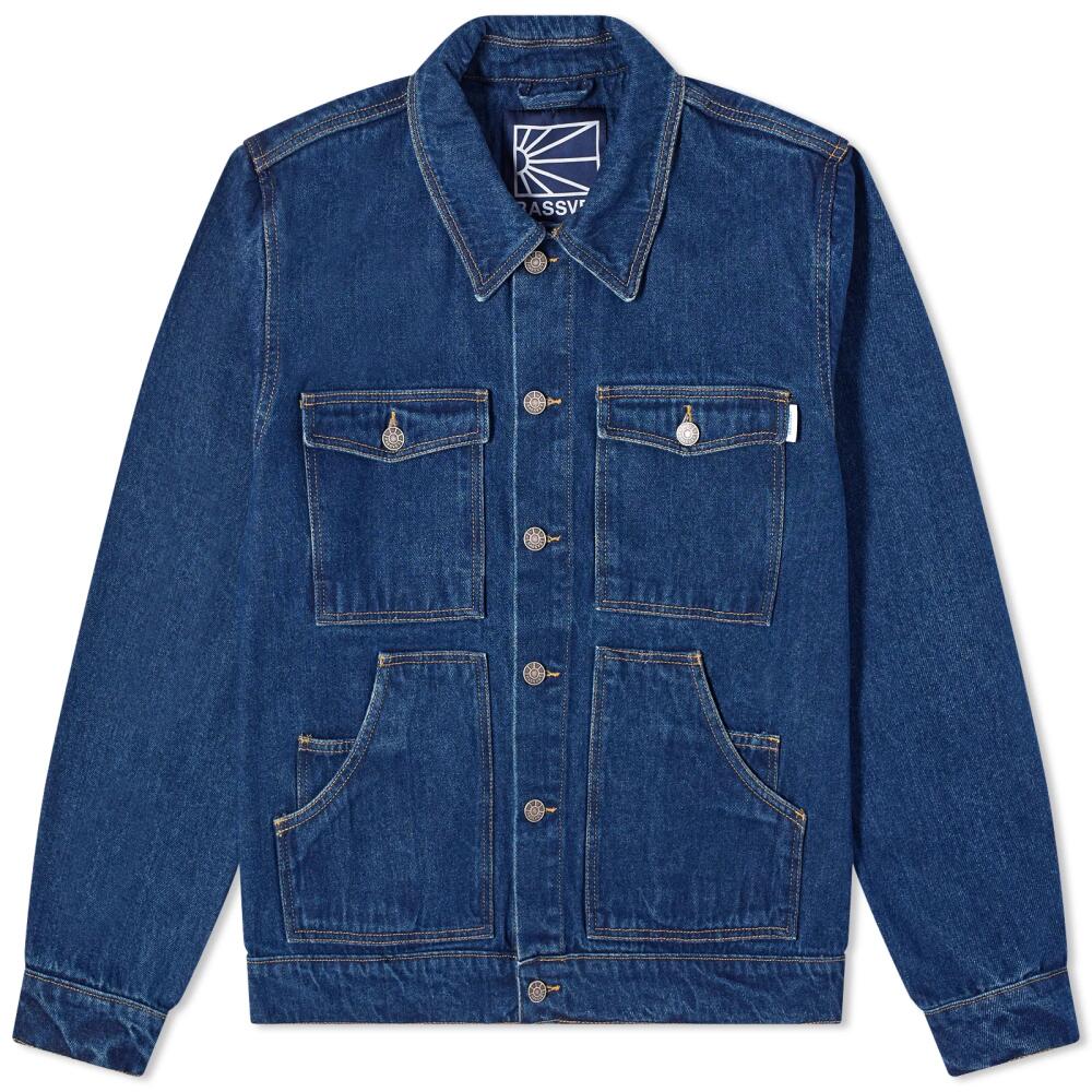 RASSVET Men's Typo Denim Jacket in Dark Blue Cover