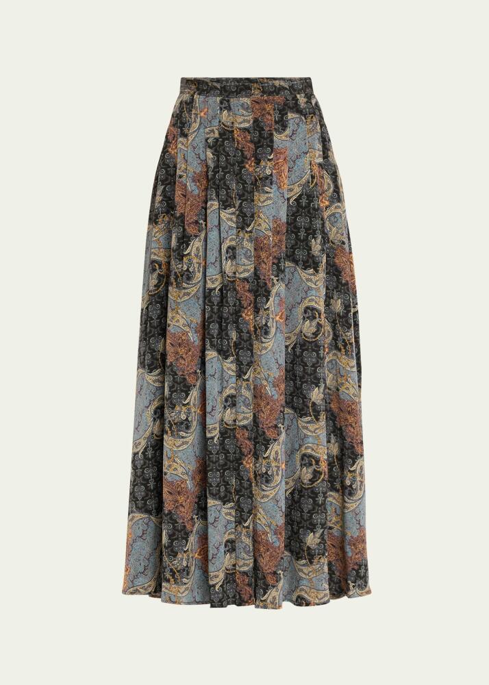 Ulla Johnson Vanna Gathered Silk Maxi Skirt Cover