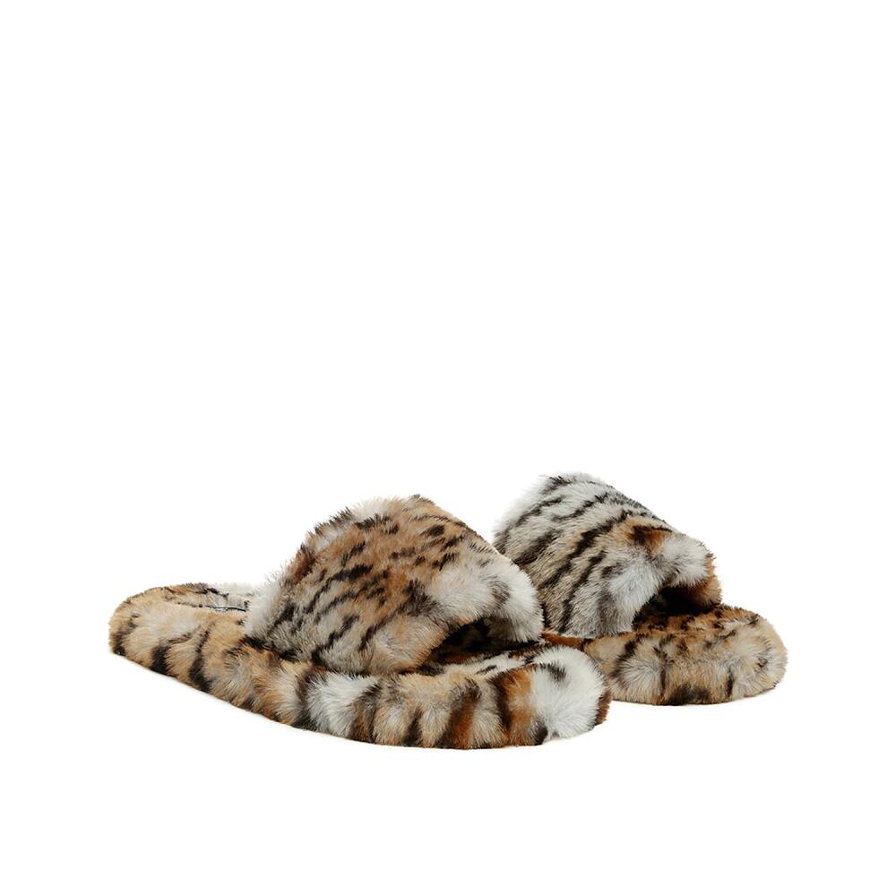 London Rag Snug Slipper | Women's | Brown & Black Leopard Print Cover