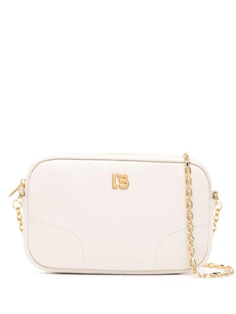 Bimba y Lola logo-lettering leather crossbody bag - White Cover