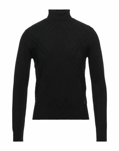 Yes Zee By Essenza Man Turtleneck Black Viscose, Nylon Cover