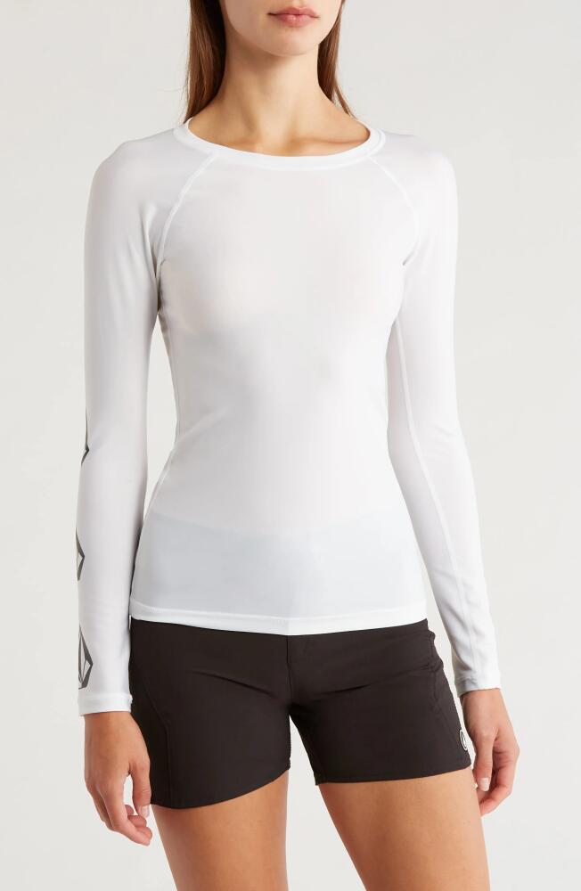 Volcom Simply Core Long Sleeve Rashguard in White Cover