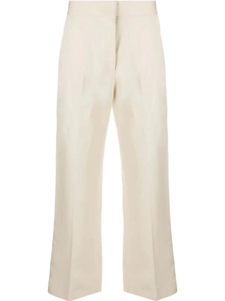 MSGM cropped straight-leg trousers - Neutrals Cover