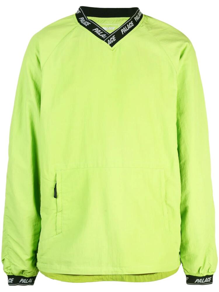 Palace Aslan Shell logo-trim overshirt - Green Cover