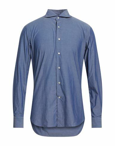 Alessandro Gherardi Man Shirt Blue Size 15 ¾ Cotton Cover