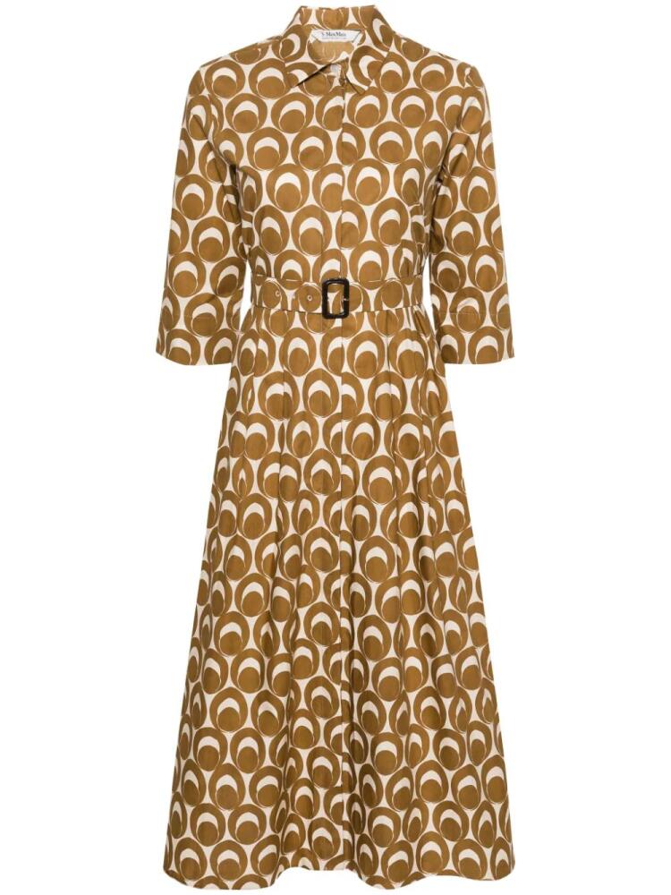 'S Max Mara Mintea belted midi dress - Brown Cover