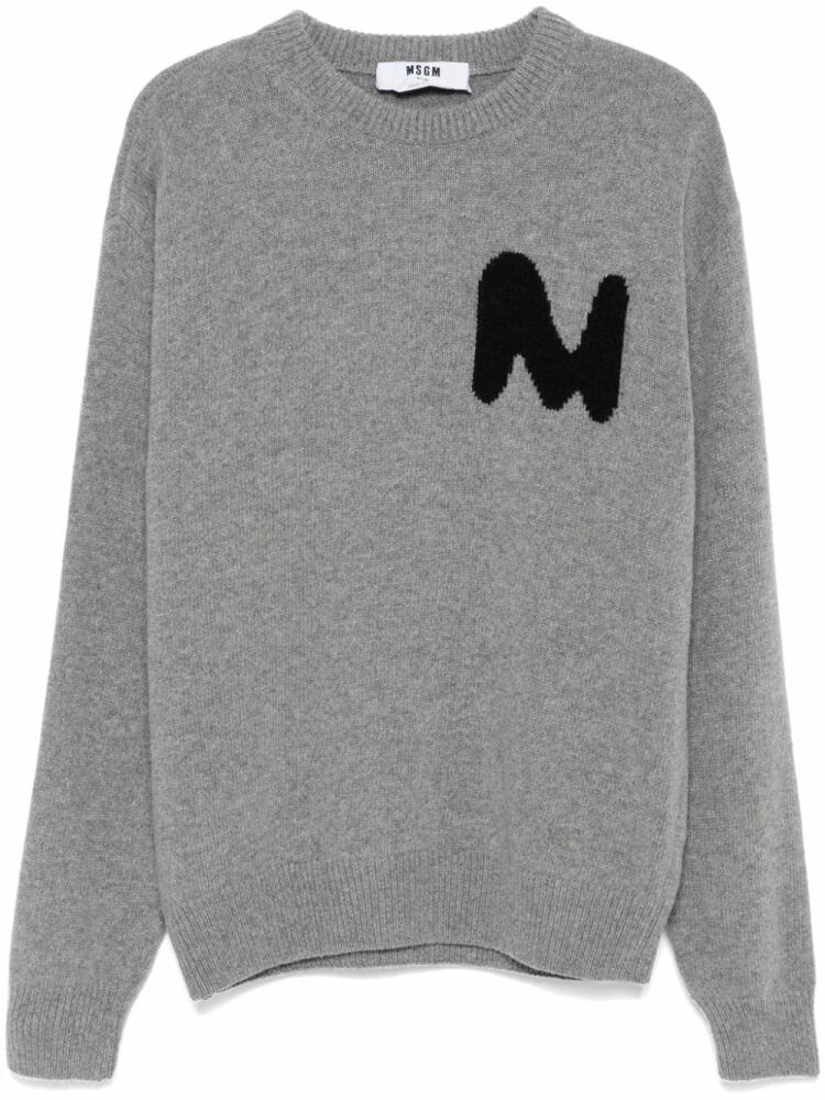 MSGM TheMwave jacquard sweater - Grey Cover