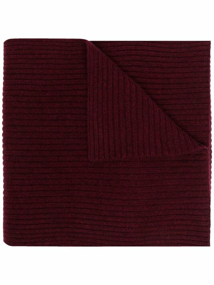 N.Peal ribbed cashmere scarf - Red Cover