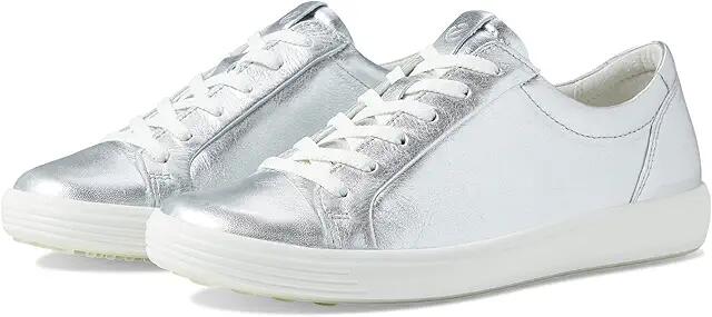 ECCO Soft 7 Monochromatic 2.0 Sneaker (Pure Silver) Women's Shoes Cover