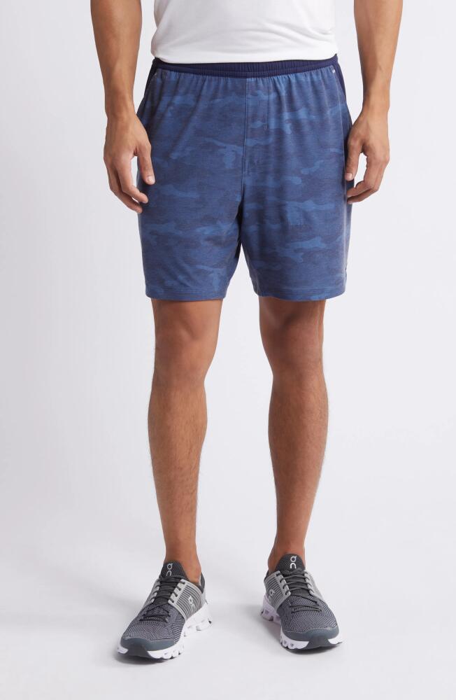 johnnie-O Brooksy Camo Knit Drawstring Shorts in Navy Cover