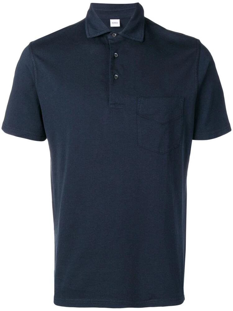 ASPESI basic polo shirt - Blue Cover