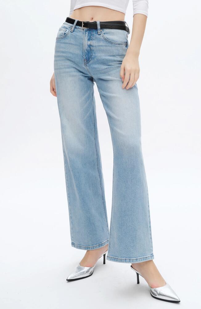 Bayeas High Waist Straight Leg Jeans in Swiss Blue Cover