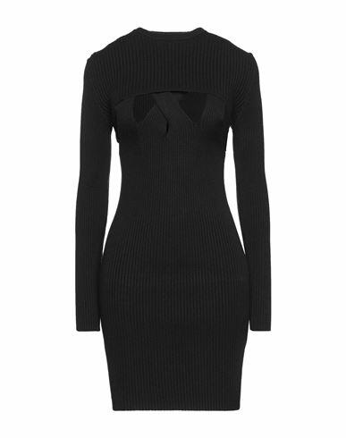 Isabelle Blanche Paris Woman Mini dress Black Acrylic, Polyester, Lyocell, Wool Cover