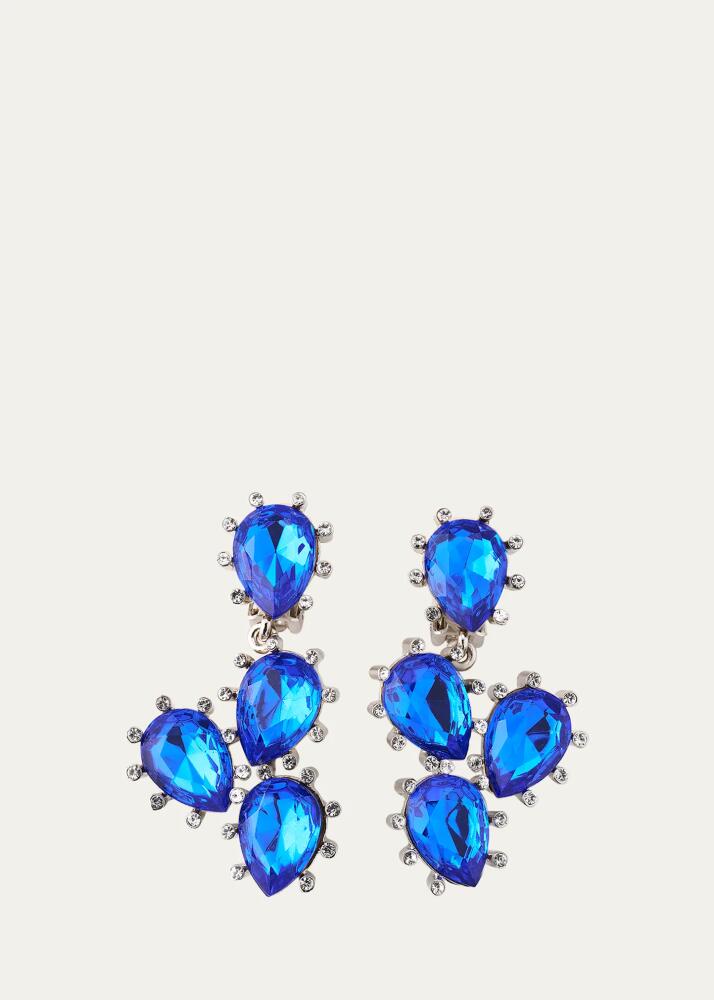 Oscar de la Renta Crystal Cactus Earrings Cover