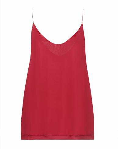 Soallure Woman Top Red Polyester Cover