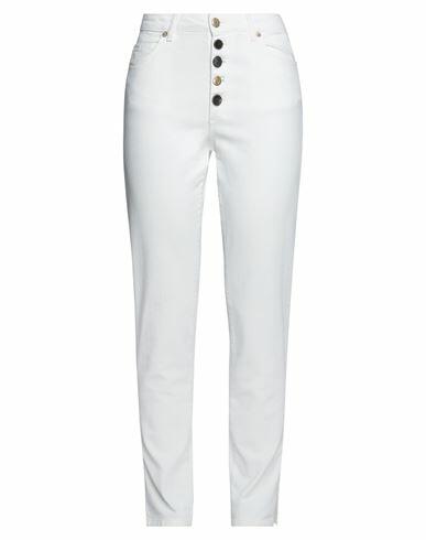 Ermanno Firenze Woman Jeans White Cotton Cover