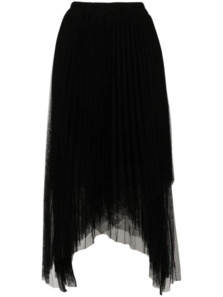 kaos plissé midi skirt - Black Cover