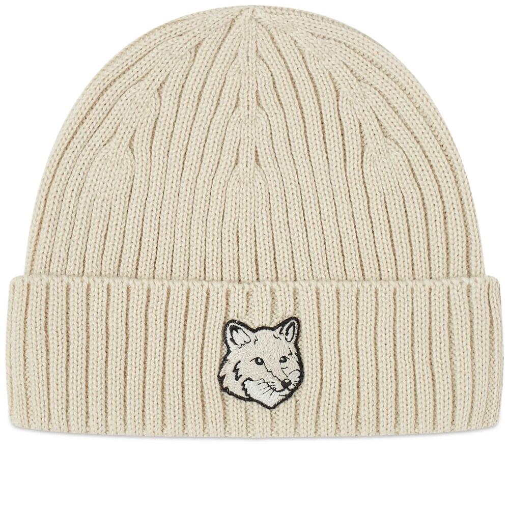 Maison Kitsuné Women's Bold Fox Head Beanie Hat in Paper Cover