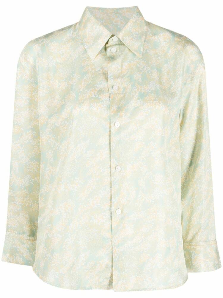 Jil Sander floral-print long-sleeve shirt - Green Cover