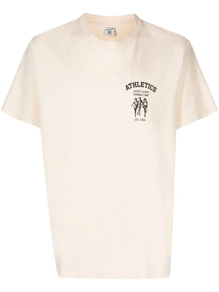 Sporty & Rich Athletics logo-print T-shirt - Neutrals Cover