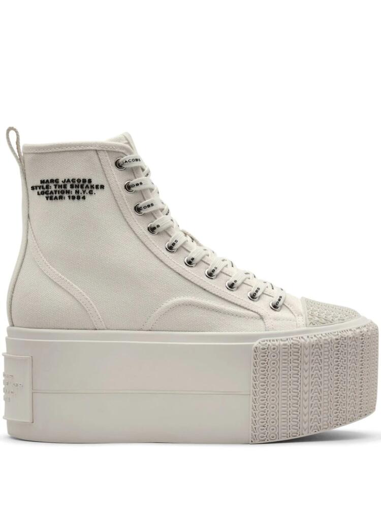 Marc Jacobs logo-embossed cotton sneakers - White Cover