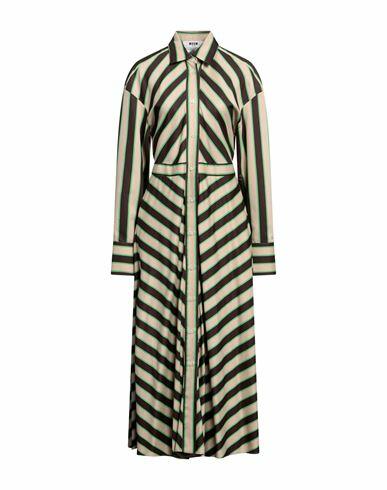 Msgm Woman Midi dress Dark brown Viscose, Polyamide Cover