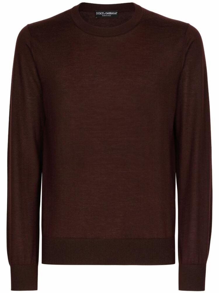 Dolce & Gabbana crew-neck cashmere jumper - Brown Cover