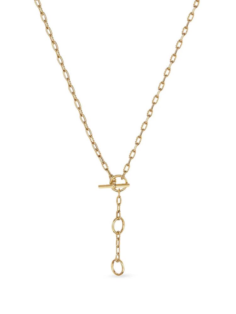 David Yurman 18kt yellow gold DY Madison Three Ring chain necklace Cover