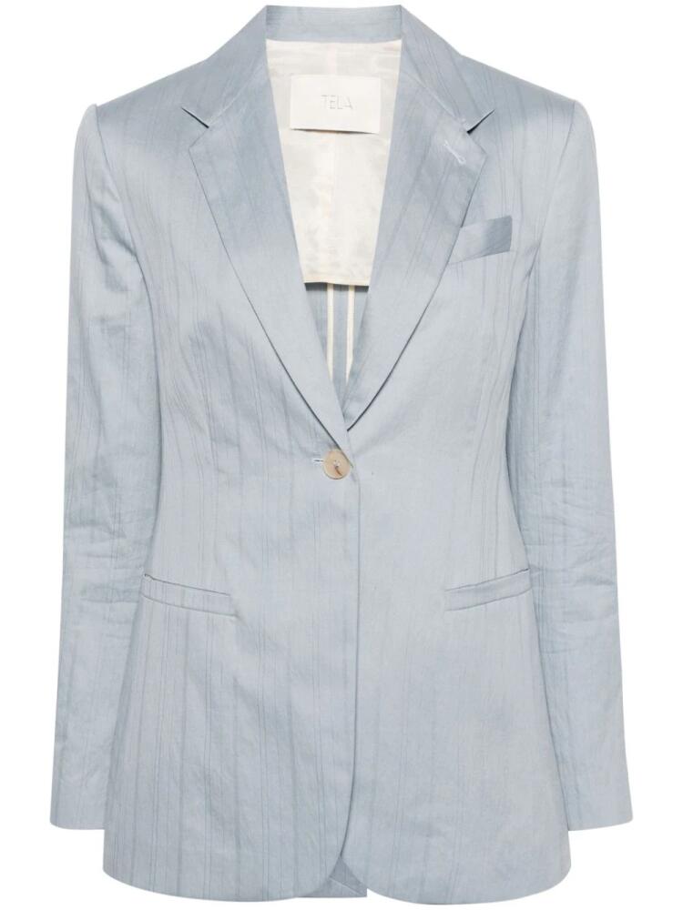 Tela Abelia single-breasted blazer - Blue Cover