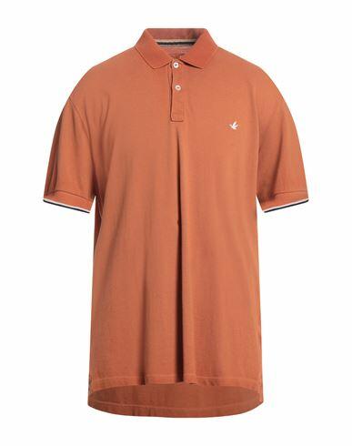 Brooksfield Man Polo shirt Rust Cotton Cover