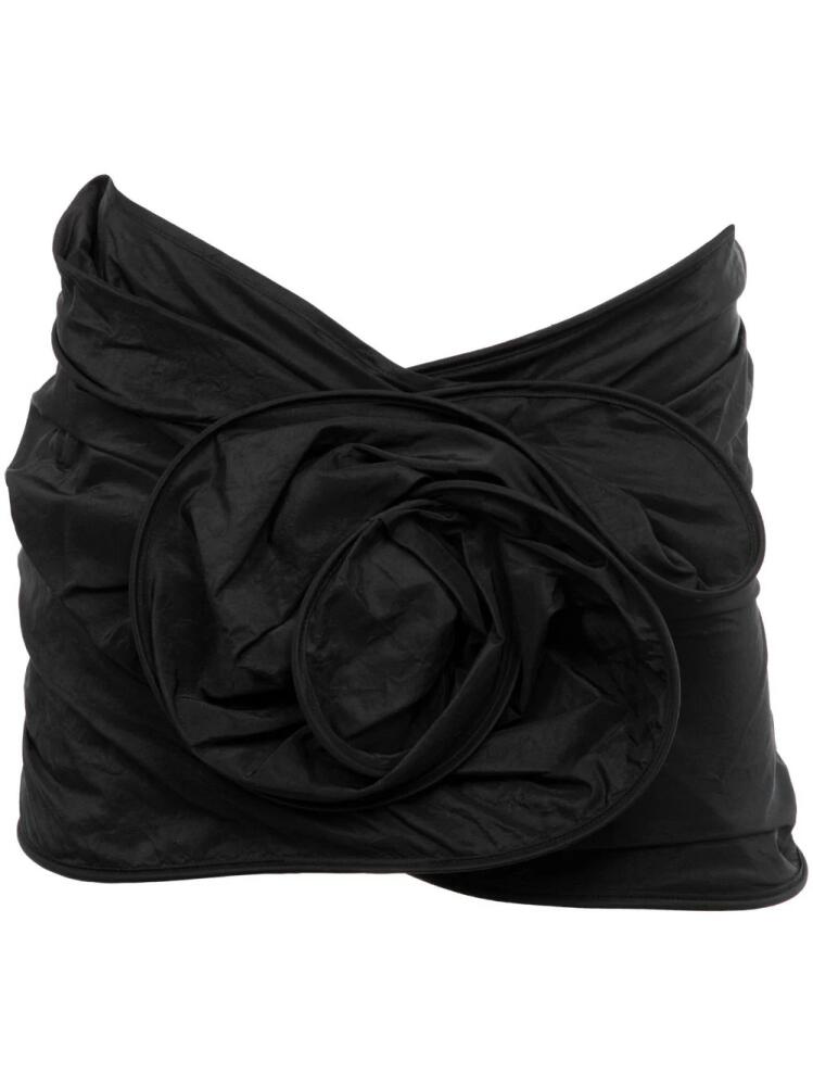 Magda Butrym floral-appliqué mini skirt - Black Cover