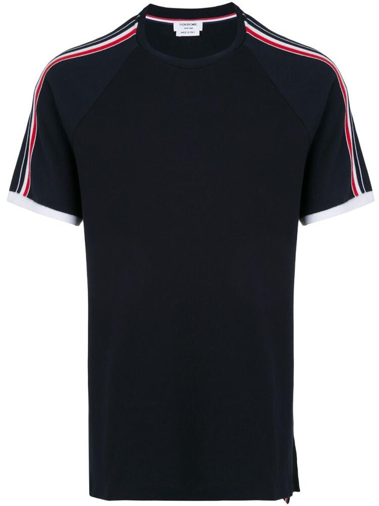 Thom Browne classic pique short raglan sleeve T-shirt - Blue Cover