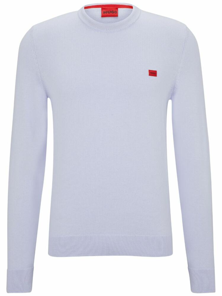 HUGO San Cassius logo-patch jumper - White Cover