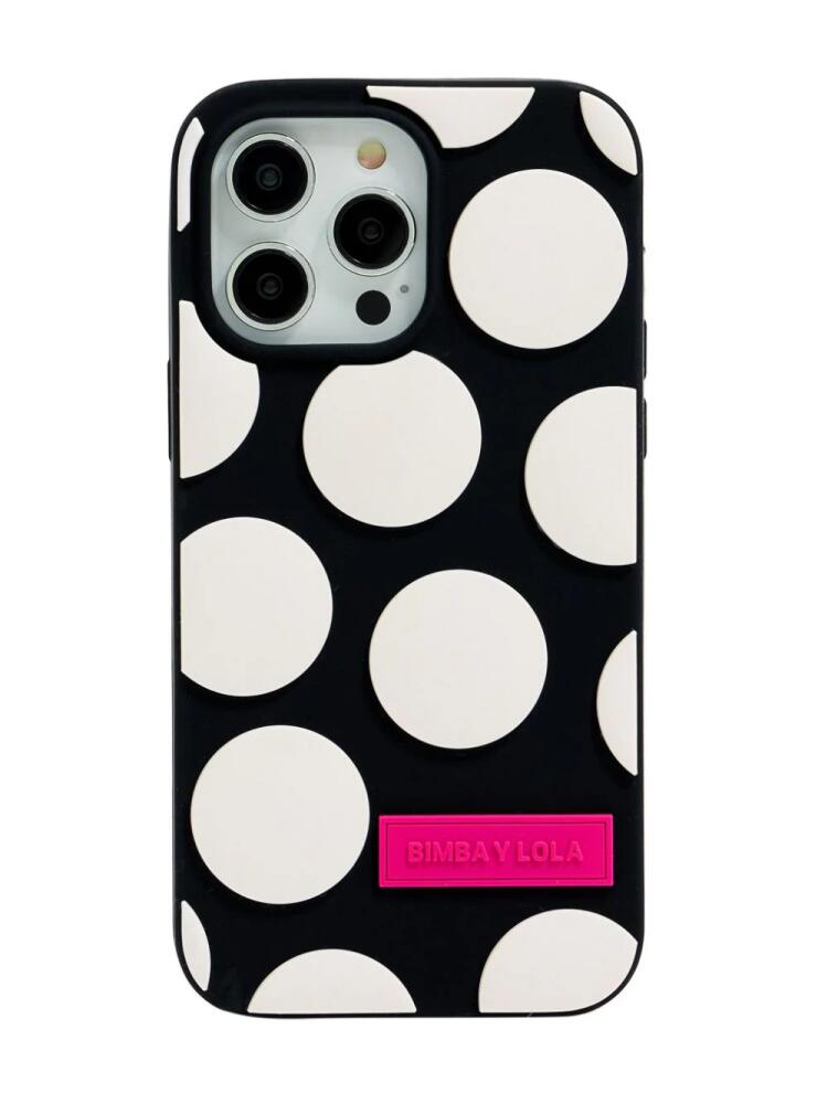 Bimba y Lola polka-dot iPhone 15 Pro Max case - Black Cover