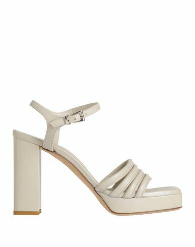 Guglielmo Rotta Woman Sandals Light grey Leather Cover